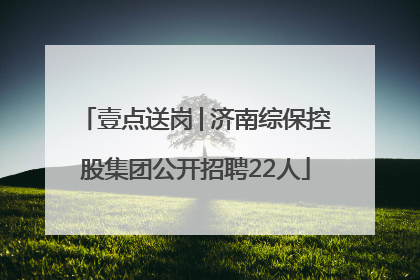 壹点送岗│济南综保控股集团公开招聘22人